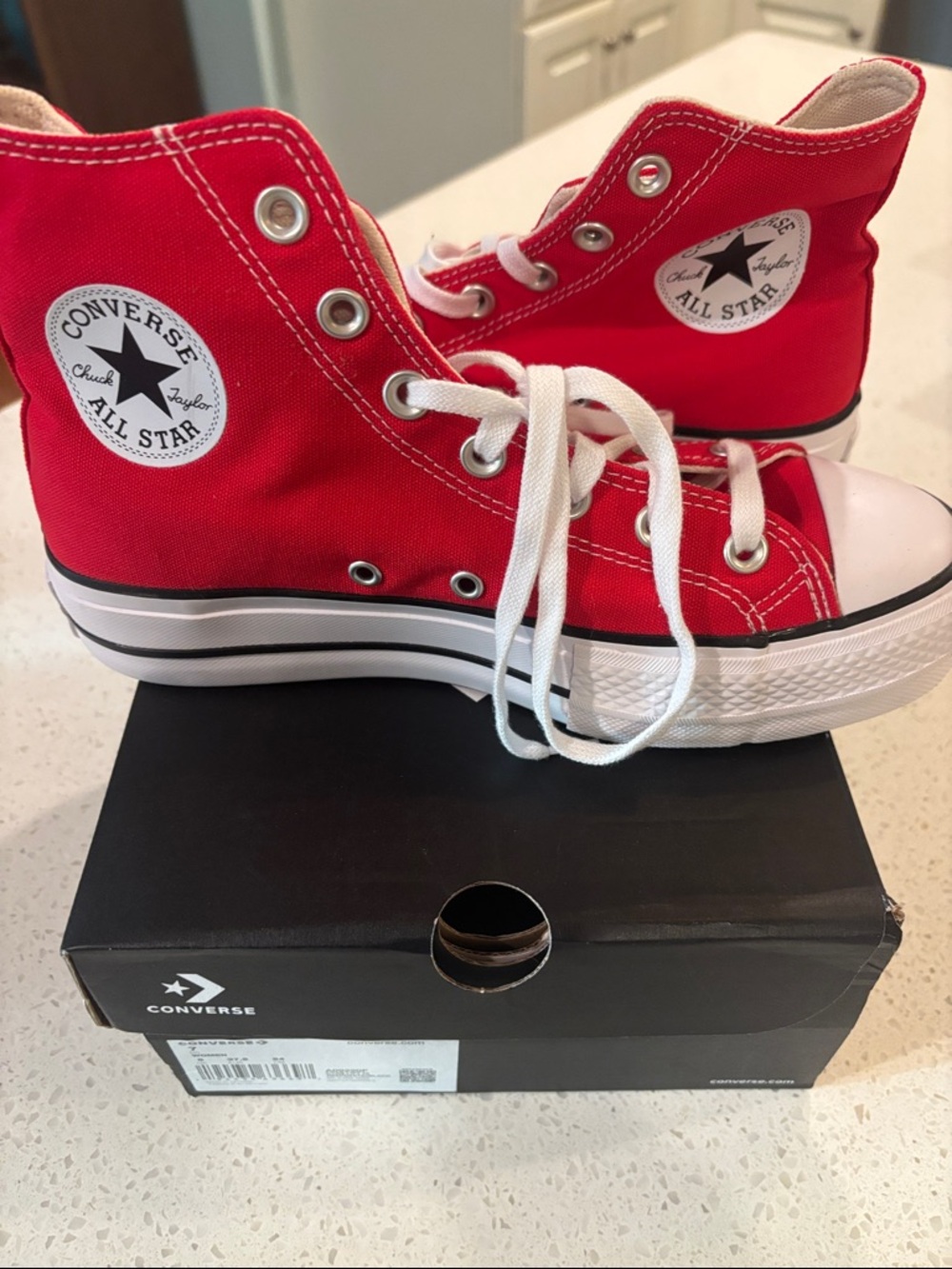 Converse Red High Top Chuck Taylor All Star Sneakers
